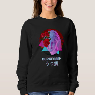 Depressed Vaporwave Aesthetic Japanese Sweatshirt