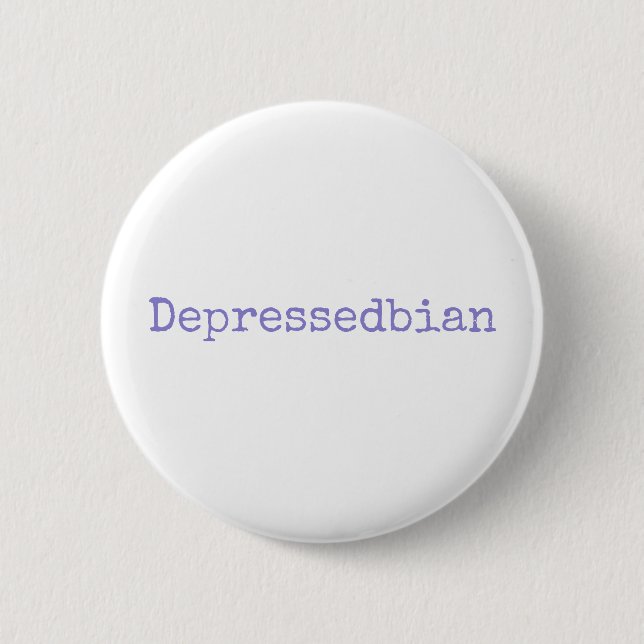 depressedbian 2 inch round button (Front)