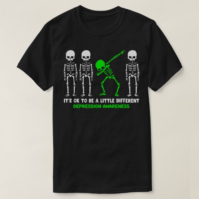Depression Awareness Its Ok To Be A Little Differe T-Shirt (Design Front)