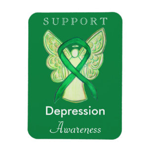 Depression Awareness Ribbon Art Custom Magnet