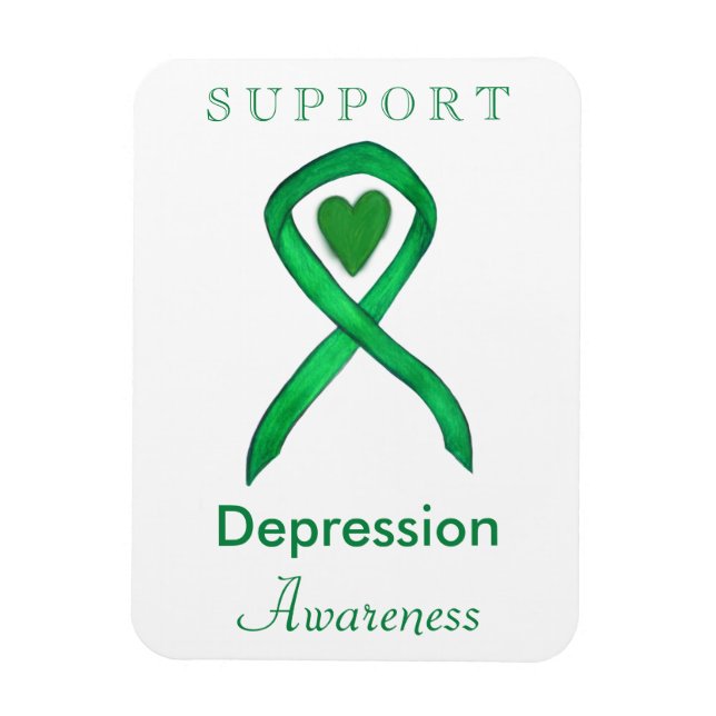 Depression Awareness Ribbon Art Custom Magnet (Vertical)