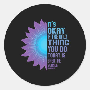 Depression Awareness Suicide Prevention 6 Classic Round Sticker