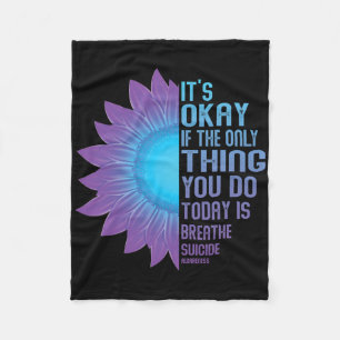 Depression Awareness Suicide Prevention 6 Fleece Blanket