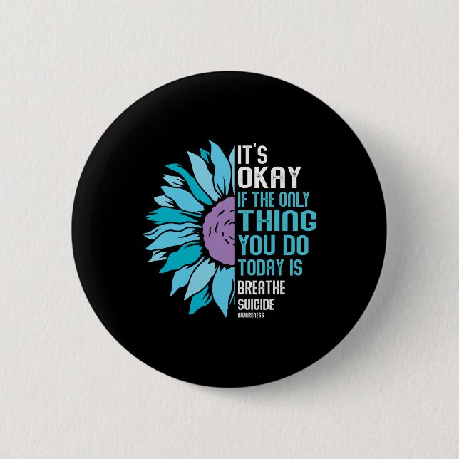 Depression Awareness Suicide Prevention 9  2 Inch Round Button (Front)