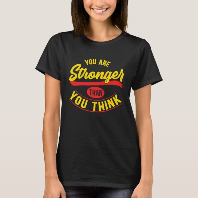 Depression Awareness Support  Stronger Than You Th T-Shirt (Front)