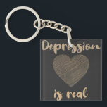 Depression Is Real Keychain<br><div class="desc">Depression is real—your feelings matter,  and help is here.</div>