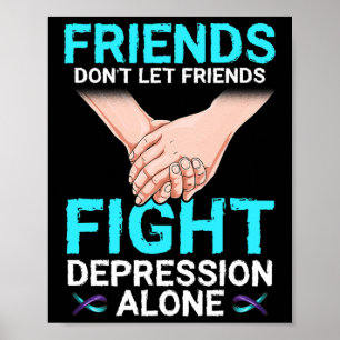 Depression Men Women Suicide Prevention Awareness Poster