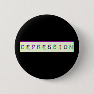Depression Old TV Screen Style 2 Inch Round Button