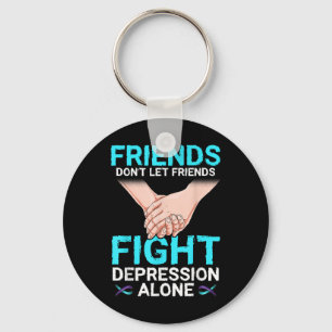 Depression Shirt Men Women Suicide Prevention Awar Keychain