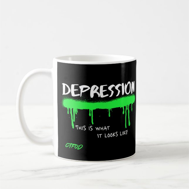 Depression: This Is What It Looks Like Mug | CTFOD (Left)