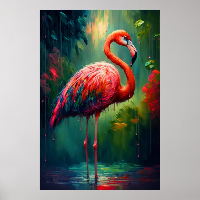 Dépression tropicale - Poster Flamant rose Imprime (Devant)