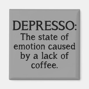 Depresso Funny Refrigerator Magnet