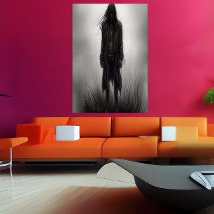 Déprimer dans l'ombre   AI Art Poster