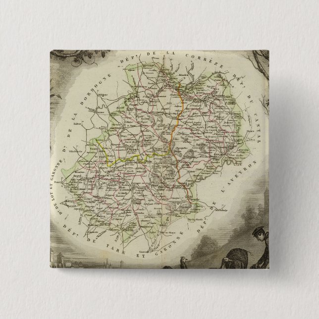 Dept Any Batch 2 Inch Square Button (Front)