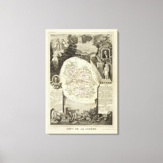 Dept Any Lozere Canvas Print (Front)