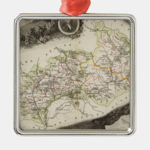 Dept De Hautes Alpes Metal Ornament
