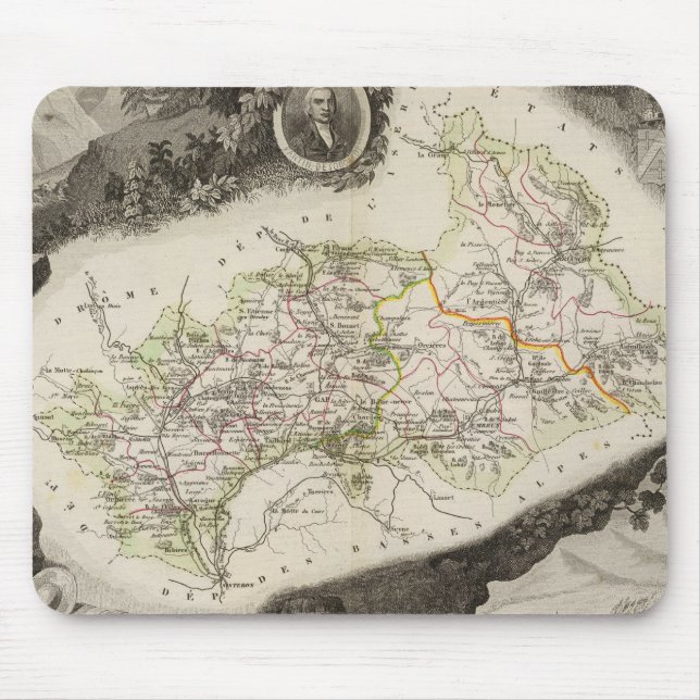 Dept De Hautes Alpes Mouse Pad (Front)
