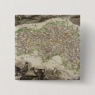 Dept. De L'Orne 2 Inch Square Button