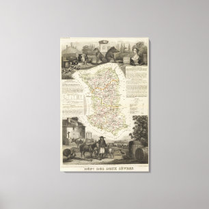 Dept. Des Deux Sevres Canvas Print