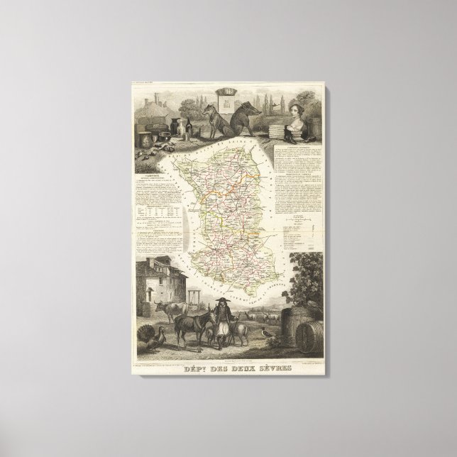Dept. Des Deux Sevres Canvas Print (Front)