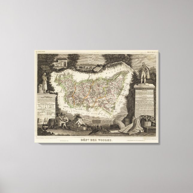 Dept Des Vosges Canvas Print (Front)