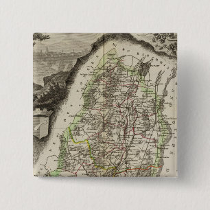 Dept. Du Haut Rhin 2 Inch Square Button