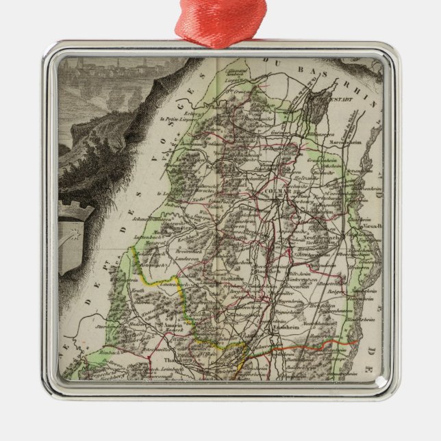 Dept. Du Haut Rhin Metal Ornament (Front)