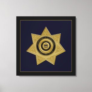 Dept of Corrections, Officer Badge Canvas Print