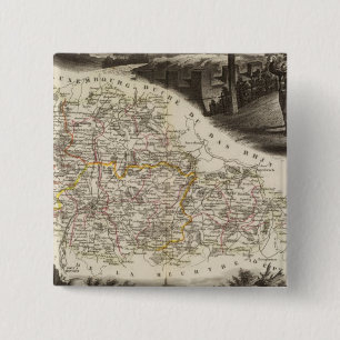 Dept. of Moselle 2 Inch Square Button