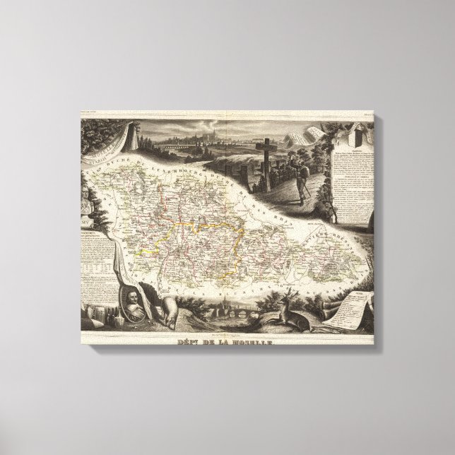 Dept. of Moselle Canvas Print (Front)