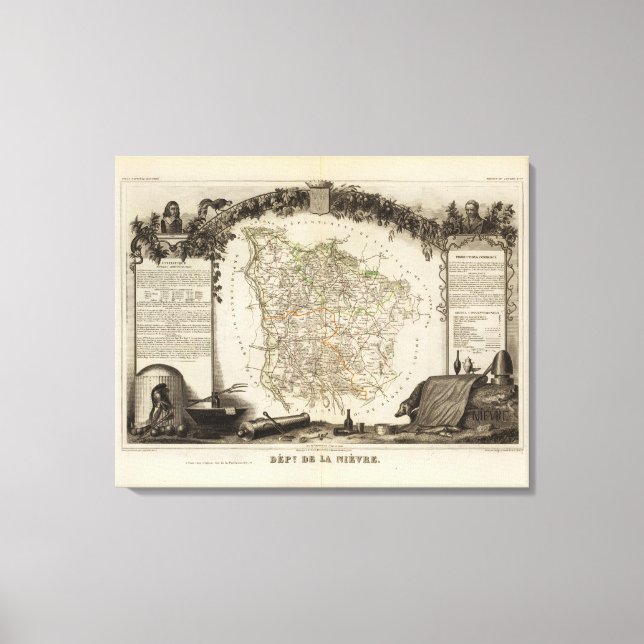 Dept. of Ni?vre Canvas Print (Front)