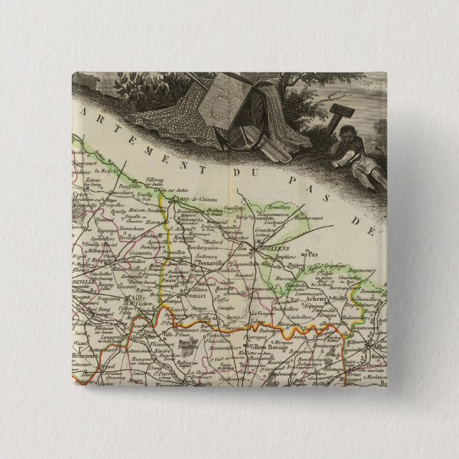 Dept Of The Somme 2 Inch Square Button (Front)