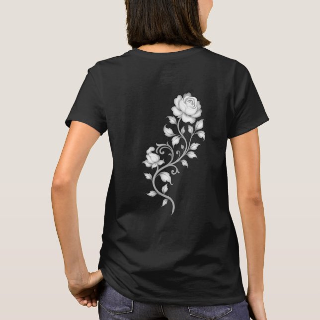 Depthmap rose design on T-Shirt back (Dos)