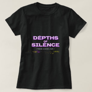Depths of Silence Purple Glitch Aesthetic Tee