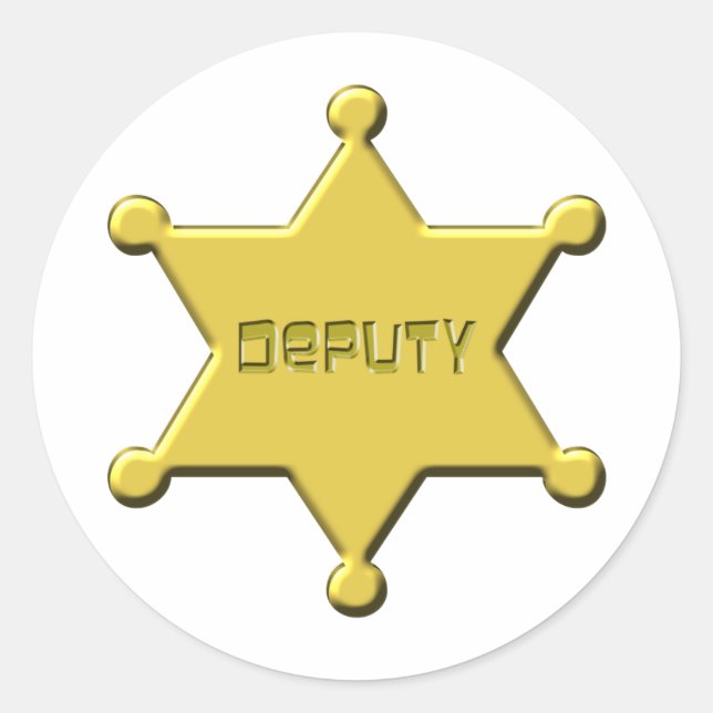 DEPUTY CLASSIC ROUND STICKER (Front)