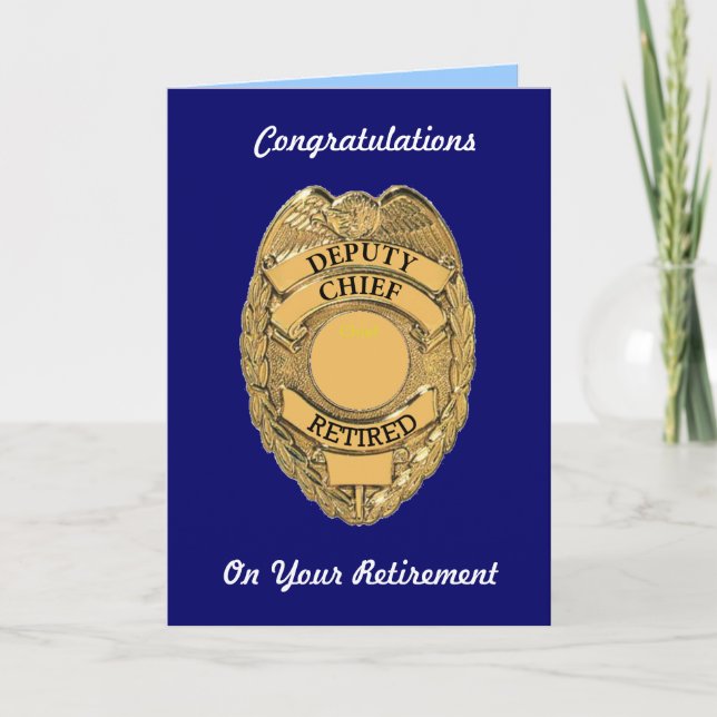 Deputy Police Chief Retirement Card (Front)