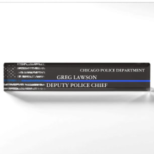 Deputy Sheriff Badge Police Flag Thin Blue Line  D Nameplate