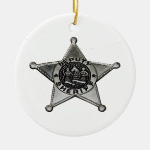 Deputy Sheriff Ceramic Ornament