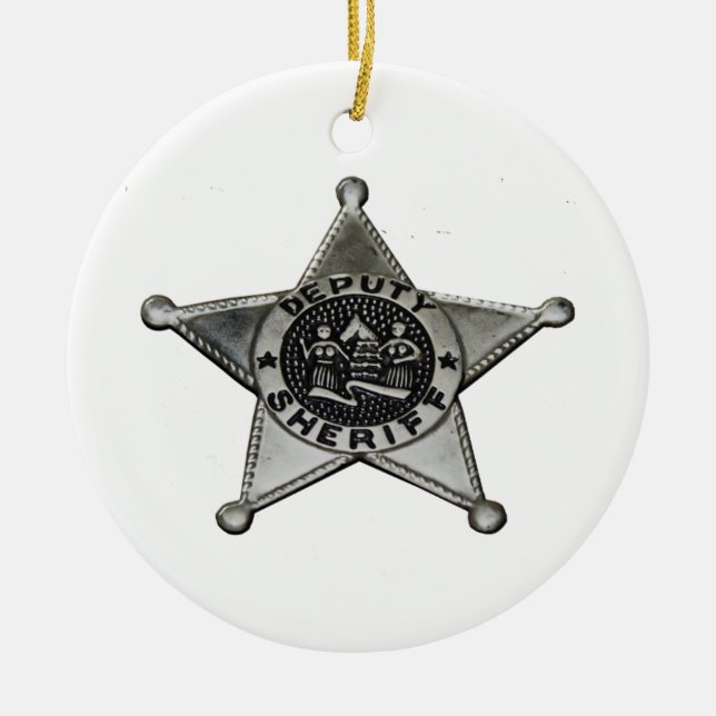 Deputy Sheriff Ceramic Ornament (Front)