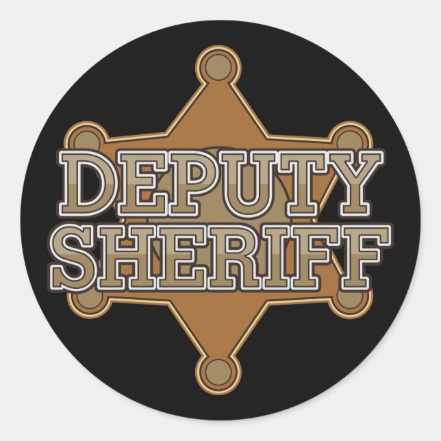 Deputy Sheriff Classic Round Sticker (Front)
