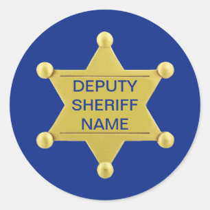 Deputy Sheriff Custom Classic Round Sticker