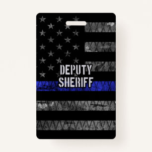 Deputy Sheriff Distressed Flag Badge