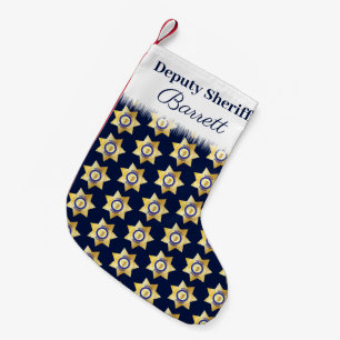 Deputy Sheriff Personalised Small Christmas Stocking