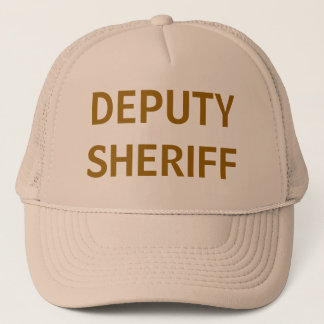 Deputy Sheriff tan mesh trucker hat