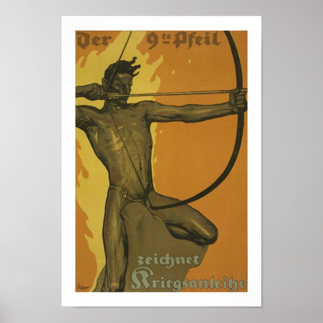 Der 9te Pfeil - Affiche allemande de la Première G (Devant)