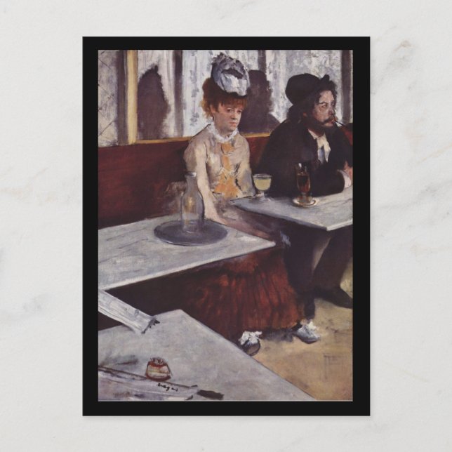 Der Absinth. Degas, Edgar Germain Hilaire Postcard (Front)