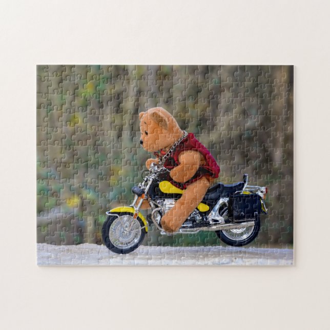 Der  Biker  - Teddy   - Jigsaw Puzzle (Horizontal)