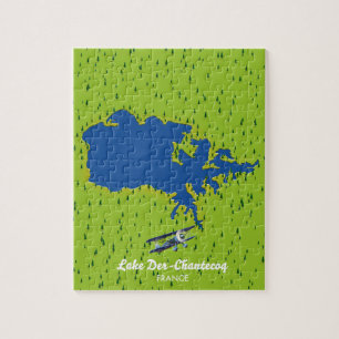 Der chantecoq France lake map Jigsaw Puzzle
