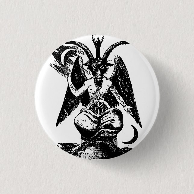 Der Daemon Baphomet 1 Inch Round Button (Front)