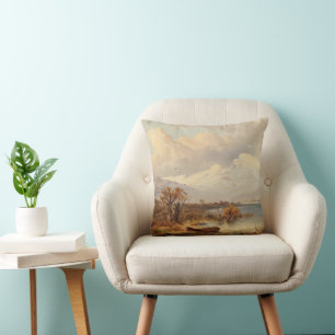 Der Haider See – Emil Barbarini Throw Pillow